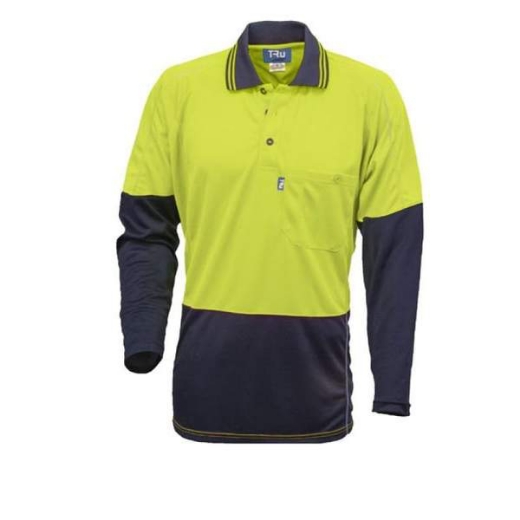 Picture of Tru Workwear, Polo Shirt, Long Sleeve, Micromesh